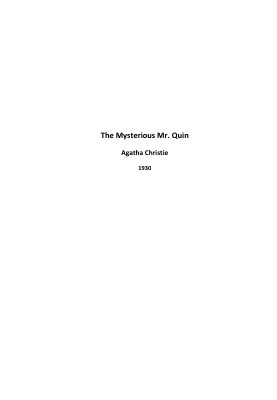 Agatha Christie - The Mysterious Mr. Quin.pdf